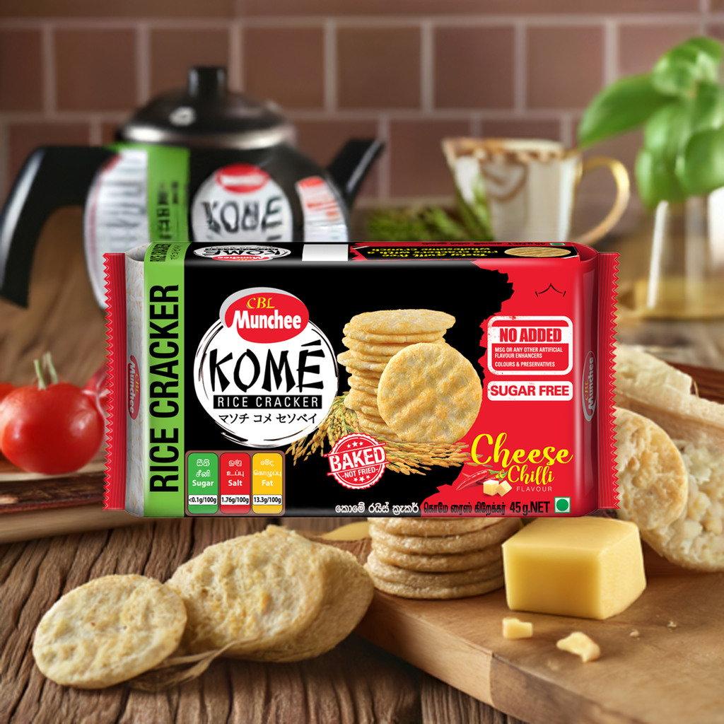 CBL Munchee Kome Rice Cracker Cheese & Chilli 55g